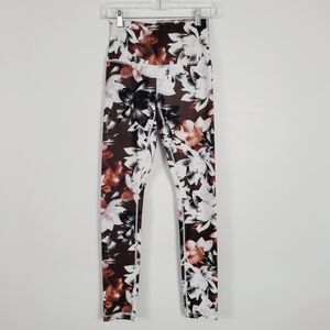 Zella High‎ Waist  Y2K All Over Floral Print Full Length Leggings Size XS